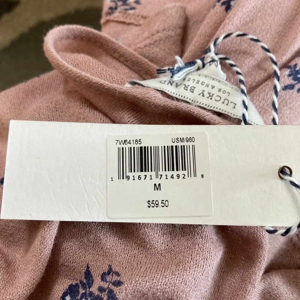 Lucky Brand Floral Smock Tunic Top size Medium - Picture 8 of 9